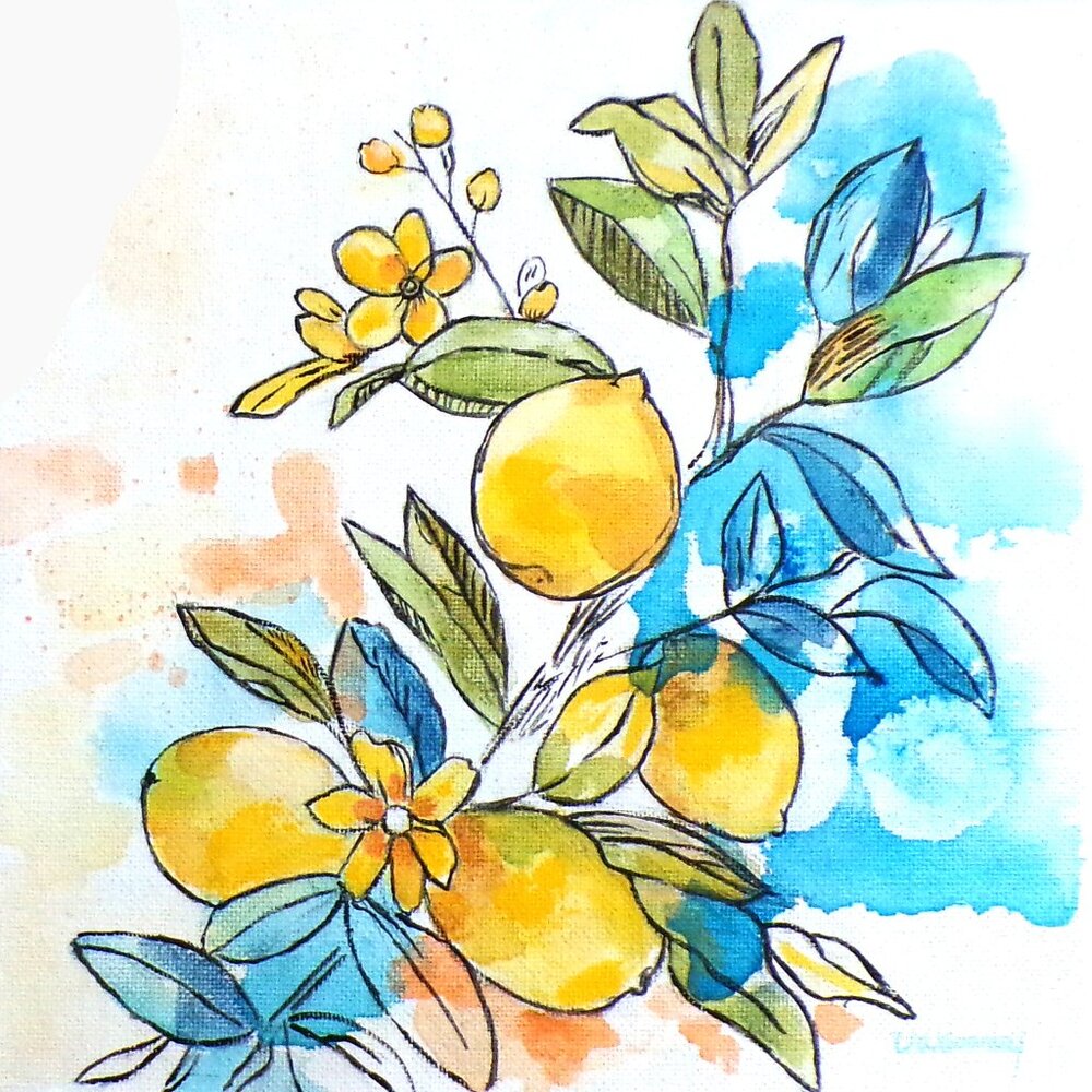 Original Lemons Kitchen Wall Art